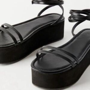 Urban Outfitters Women's Black Platform Sandals